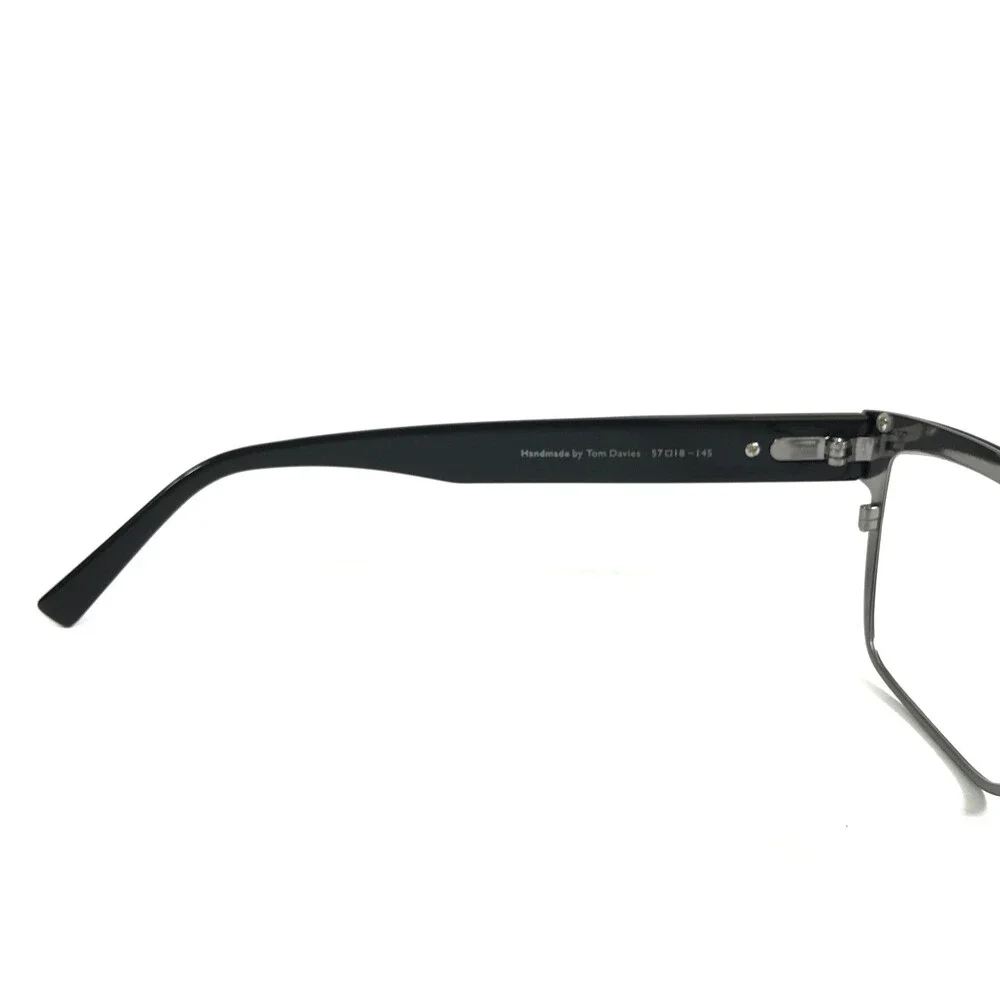 Tom Davies Eyeglasses Frames TD754 Col. 2267 Shiny Ruthenium Black 57-18-145